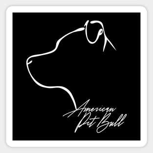 Proud American Pit Bull profile dog lover Sticker